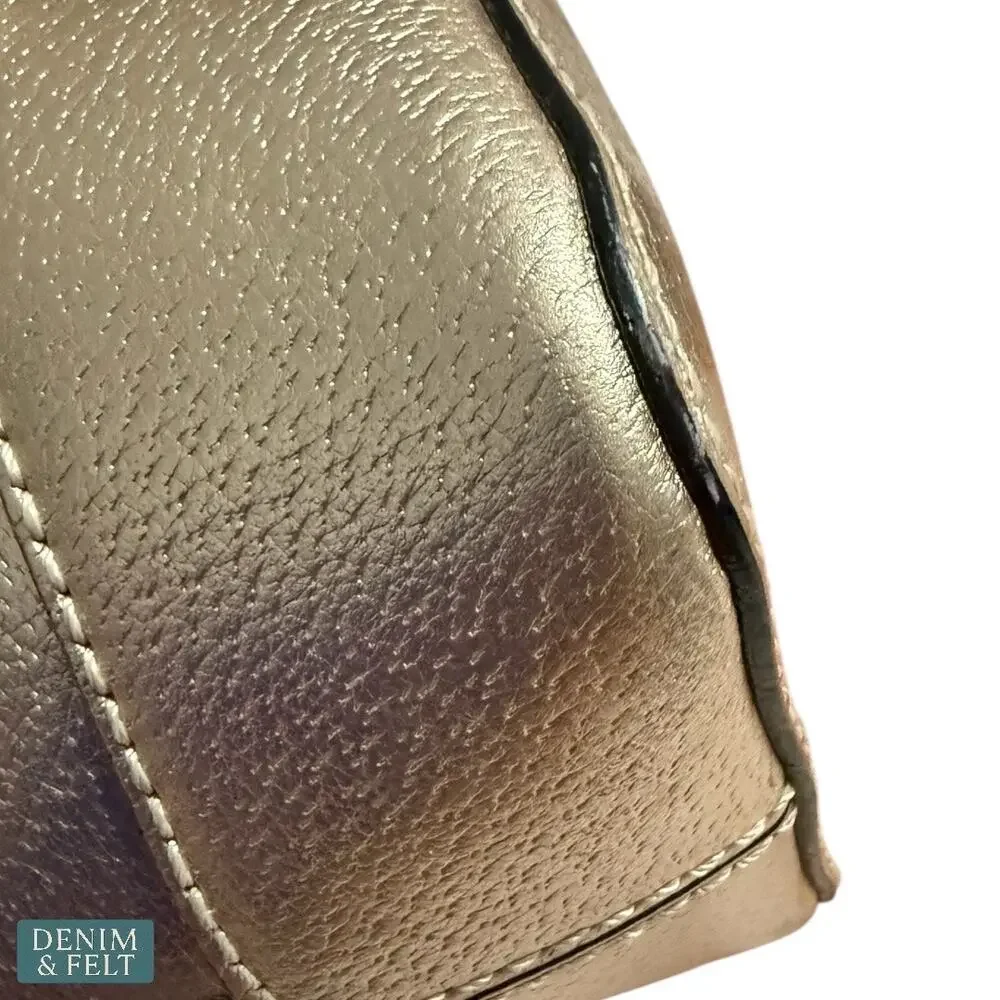 Kate Spade‎ Wellesley Rachelle Metallic Rose Gold Leather Satchel Crossbody Bag
